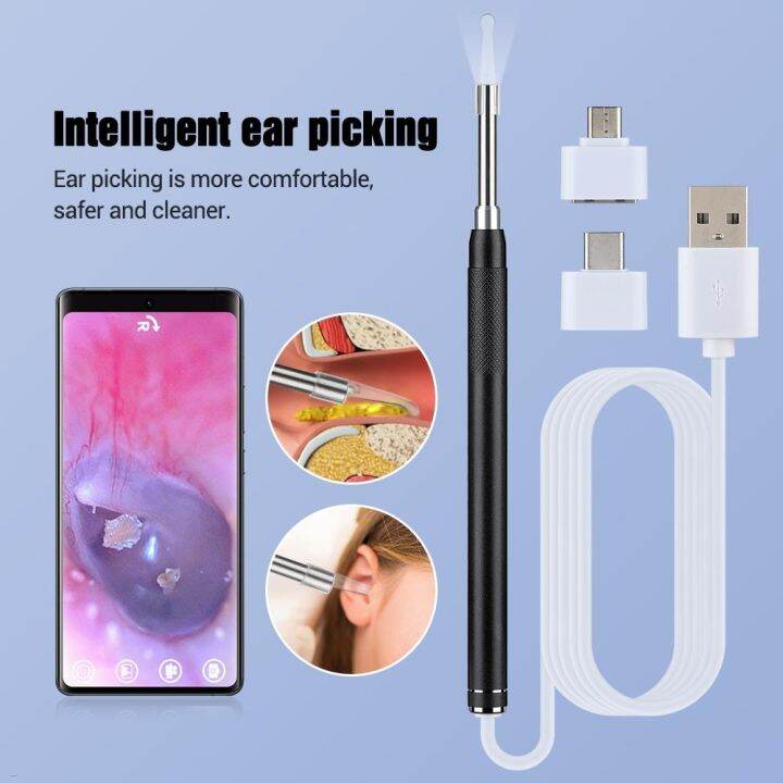 3.5MM HD Visual Ear Endoscope 3 in 1 USB Otoscope Ear Wax Cleaning