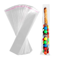 【CW】100 Pcs Self Sealing Cellophane Bags 5X25Cm Clear Nozzel Rod Bags Resealable Cellophane Bag For Packaging Candy Gifts Favors