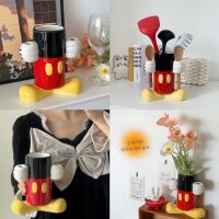 พร้อมส่ง ? ที่ใส่ช้อนส้อม Mickey ที่จัดเก็บอุปกรณ์ในครัว ที่เก็บเครื่องใช้ในครัว ที่เก็บของ เซรามิค ceramic น่ารัก โมเดล มิกกี้