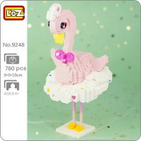 LOZ 9248 Animal World Ballet Flamingo Dance Bow Swan Bird Doll Model Mini Diamond Blocks Bricks Building Toy for Children no Box