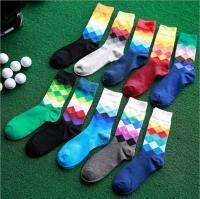 10PairsLot multicolor men socks color diamond socks man socks cotton high quality hot wholesale Rhombus socks menu