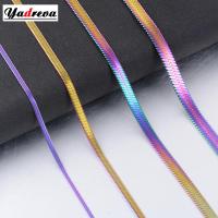 【CW】Stainless Steel Rainbow Chain Ladies Necklace Personalized Snake Chain Hot Selling Jewelry