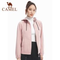 Camel เสื้อแจ็กเก็ต เสื้อกีฬา มีฮู้ด มีซิป สําหรับผู้หญิง 5201712❀✖☞