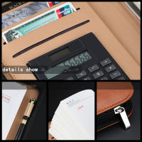 A6 A5 B5 Diary Notebook and Journal Binder Spiral with Calculator Zipper Bag Note Book Business Manager Folder Padfolio Handbook