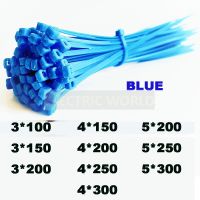 Blue 100pcs Cable Ties Self-Locking Nylon Wire Cable Zip Ties 2.5x100 3.5x100 Organiser Fasten Cable Cable Management