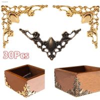 ▥۩♈ 30 Pcs Metal Corner Brackets Gold Bronze Color 40mm Corner Brackets for Photo Frame Furniture Protector Decorative Protector