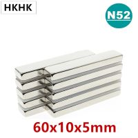 ♠✖✆ N52 60x10x5 mm Neodymium Magnet 60mm x 10mm x 3mm NdFeB Block Rectangular Super Powerful Strong Permanent Magnetic imanes 60mm