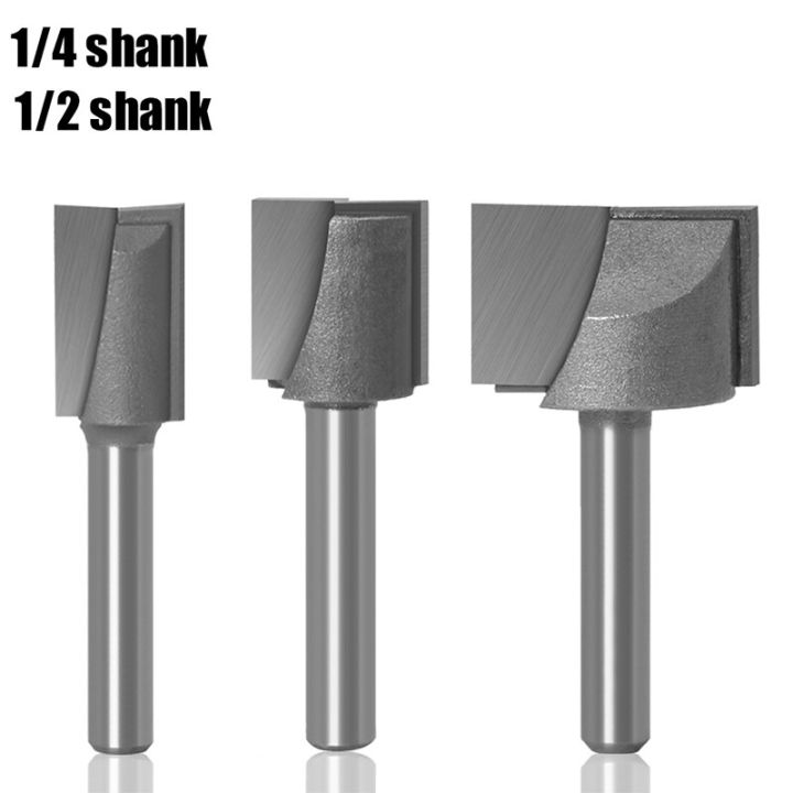 10pcs-1-4-1-2-shank-ทําความสะอาดด้านล่างแกะสลักเราเตอร์บิตงานไม้เครื่องมือ-คาร์ไบด์ไม้กัดตัด-end-mill
