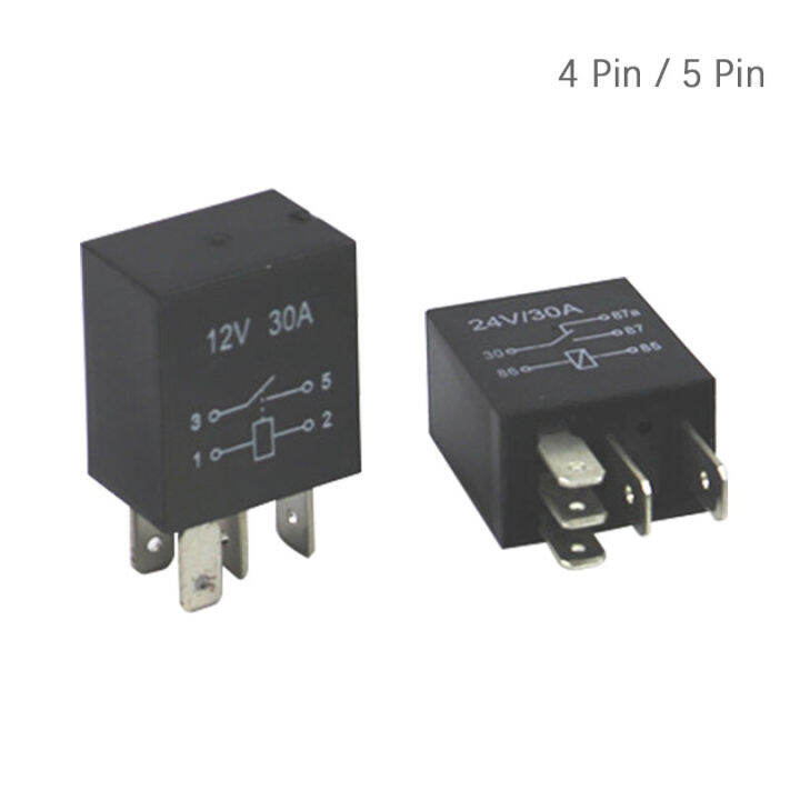 1 pcs 4 Pin 5 Pin Auto Replacement Starter Relay 30A 12V MultiPurpose Automotive Relay for Car