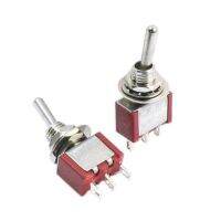 ☇۞☜ AC 120V 5A ON-OFF-ON 3 Positions 3 Pin Latching Toggle Switch SPDT Red 2pcs