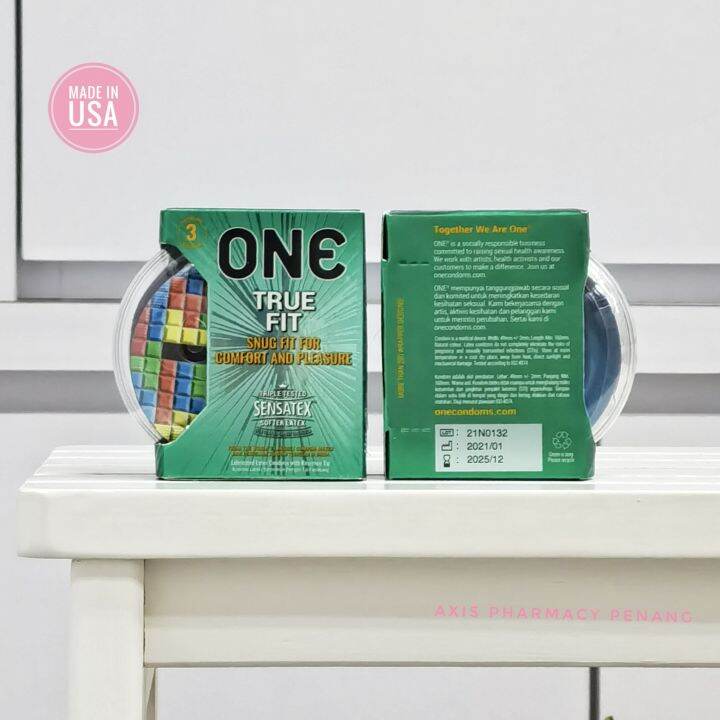 ONE TRUE FIT SENSATEX SOFTER LATEX CONDOM 3 PIECES (EXP 12/2025) Lazada