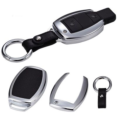 ◙⊙▫ Aluminum alloy leather Car Key Case Cover Shell For Mercedes benz CLS CLA GL R SLK AMG A B C S class Remote holder accessories