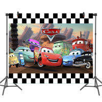 125*80เซนติเมตร Lightning McQueen พรมเด็กตกแต่งงานเลี้ยงวันเกิดภาพพื้นหลังผ้าอุปกรณ์ประกอบฉาก