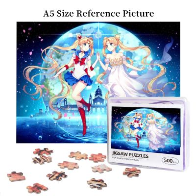Sailor Moon (5) Wooden Jigsaw Puzzle 500 Pieces Educational Toy Painting Art Decor Decompression toys 500pcs