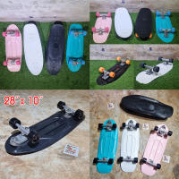 [0203] Surf skate บอร์ด 28x10นิ้ว ทรัคบูชชิ่ง CX4 หรือ WTB(CN) ล้อ 65mm เซิร์ฟสเก็ตสายเท้าเปล่า เด็กเล่นดี