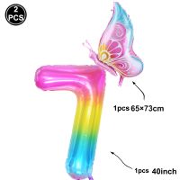 【hot】▫❄ 40inch Big Number 7 Foil Balloons 7th Birthday Decorations Baby Shower