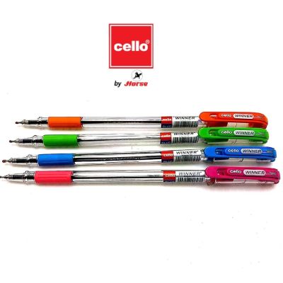 CELLO เซลโล ปากกาลูกลื่นฝา 0.7 mm. รุ่น Winner คละสี 1x3ดาม/แพ็ค(ซื้อ 1 แพ็ค แถม 1 แพ็ค)