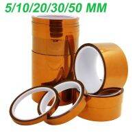 5/10/20/30/50Mm 33M Polimida Kapton Tape Bagian Printer 3D Tahan Suhu Tinggi Isolasi Panas Pita Perekat