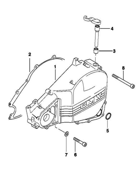 รถจักรยานยนต์เครื่องยนต์ซ้ายเหวี่ยงคลัทช์ปะเก็นฝาครอบสำหรับ-bmw-f650-funduro-1993-1999-f650gs-cs-g650x