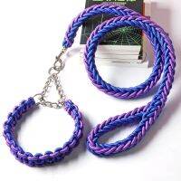 New Arrival Eight-strand ided Dog Collar Outdoor Dog Walking Anti-blast Leash Nylon Dog Leash