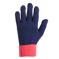 ถุงมือขี่ม้าแบบถักพร้อมปุ่มซิลิโคนสำหรับเด็ก (สีกรมท่า/ชมพู) Kids Knitted Silicone Pimpled Horse Riding Gloves - Navy/Pink Horse Riding Gloves Riding Gloves ถุงมือขี่ม้า ถุงมือมอเตอร์ไซค์ ถุงมือขี่มอเตอร์ไซค์ ถุงมือขับรถ