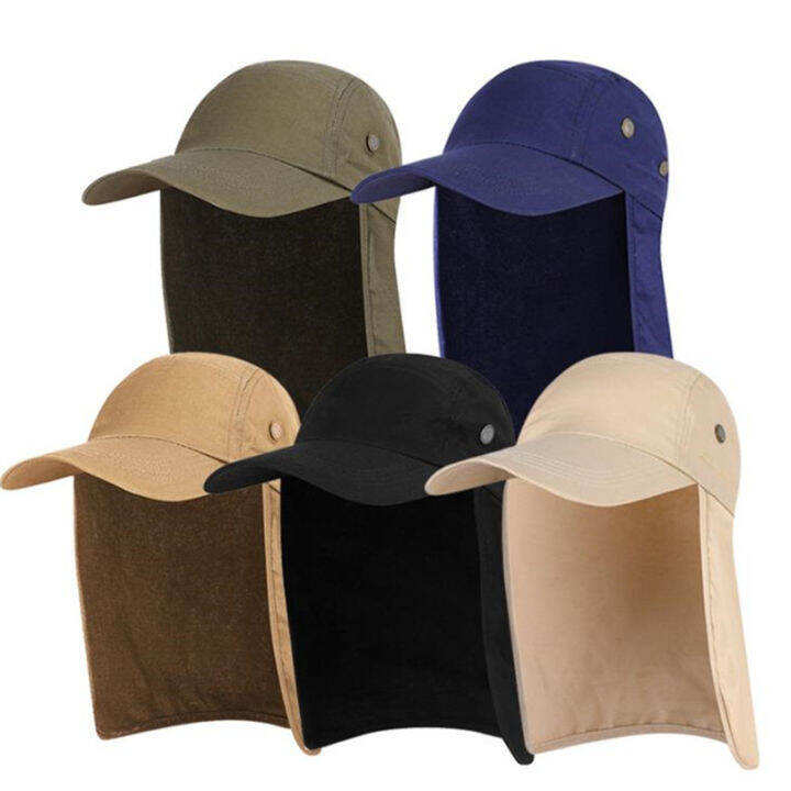 hot-fishing-hat-sun-visor-cap-hat-outdoor-upf-50-sun-protection-with-removable-ear-neck-flap-cover-for-hiking-camping-cycling-caps