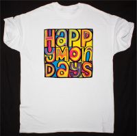 Camiseta Blanca Para Hombre โลโก้ De Happy Mondays เสื้อแฟชั่นผ้าฝ้าย100% ฤดูร้อนคอกลมใหม่ขายส่งตลกเสื้อยืดแบรนด์2023เสื้อยืดผู้ชาย Xs-3xl ป๊อป Unisex