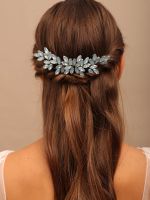 Rhinestone Flower Bridal Hair Combs Wedding Headwear Brides Hair Accessories Party Prom Hair Jewelry Fashion Bridesmaid Tiaras