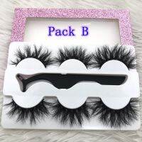 Mikiwi 3 คู่ฟรีแหนบ 3d Mink Eyelashes หนาเต็มรูปแบบ 3D Mink Lashes แต่งหน้า Dramatic Lashes