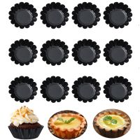 【hot】❧❀  12pcs Egg Tart Molds Round Mold Reusable Tartlet Moulds Baking Cups Cookie Mould