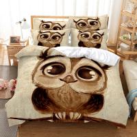 Cartoon Owl Bedding Duvet Cover Set 3d Digital Printing Bed Linen Fashion Design Comforter Cover Bedding Sets Bed Set