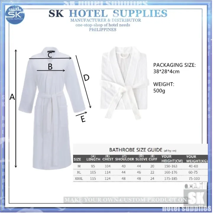 Hotel Bathrobe For men and women Amenities Lazada PH