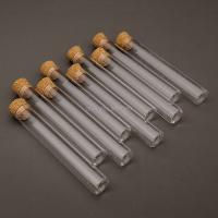 100pcs/lot Lab 12x75mm Flat bottom Glass Test Tube With Cork Stoppers for School Laboratory experiment