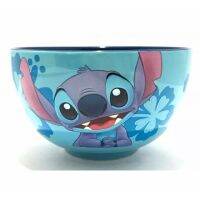 ชามเซรามิค สติช หน้ายิ้ม ดอกไม้ Disney Stitch ชามการ์ตูน ถ้วยซุปอาหารเช้า งานดี สวย น่าใช้ ของขวัญ น่ารัก Disney Ceramic Bowl Breakfast Soup Stitch Smile Flower Cute Gift