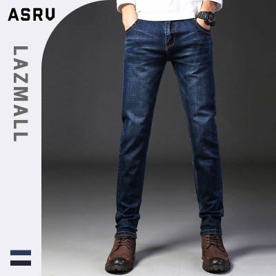 ASRV กางเกงยีนส์ชาย กางเกงขายาว ชาย กางเกงยีนส์ผู้ชาย jeans for men กางเกงสำหรับหน้าร้อนกางเกงยีนส์ยืด หลวมฤดูร้อนบางป่าเกาหลีสไตล์อินเทรนด์ยาวกางเกงสำหรับชายกางเกงยีนส์ชายกางเกงขายาวชายกางเกงวินเทจ