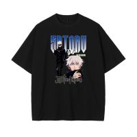 เสื้อยืดคอกลมเสื้อยืด ผ้าฝ้าย 100% พิมพ์ลายกราฟฟิค Jujutsu Kaisen Satoru Gojo โอเวอร์ไซซ์ S-5XL