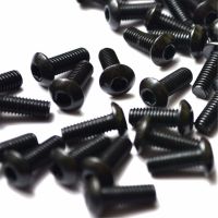 100PCS M4 Black 10.9 Button Dome Head Screw Round Head Bolts Mushroom Head Bolt M4*20/25/30/35/40/45/50mm Nails Screws  Fasteners