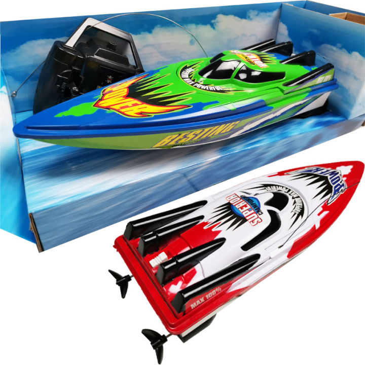 cfdtoys-เรือบังคับ-เรือบังคับวิทยุ-เรือของเล่น-racing-boat-คละ2สี-แจ้งสีที่ต้องการได้-c202b