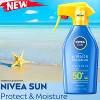 Nivea Sun Protect &amp; Moisture Trigger Spray SPF50+ Sunscreen Spray 300ml สเปรย์กันแดดผสมมอยซ์เจอร์ไรเซอร์วิตามินอีสูตรใหม่ล่าสุดจากนีเวียสินค้านำเข้าจากต่างประเทศ