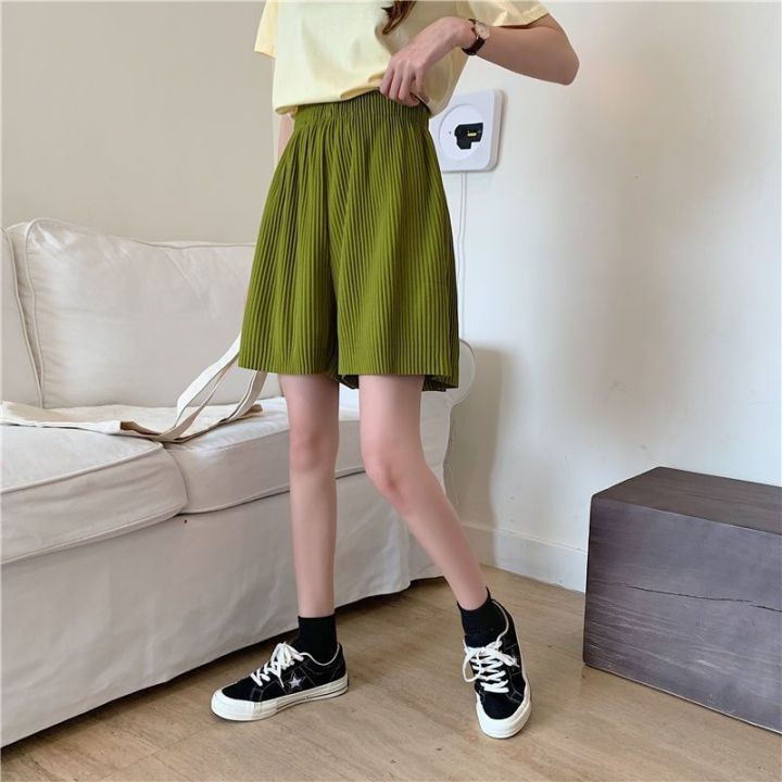 fertilizer-increased-high-female-summer-shorts-waist-new-loose-thin-wide-legged-pants-female-easy-leisure-5-minutes-of-pants