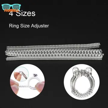 4 Piece Set ring adjuster transparent/ring size adjuster ring