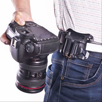 เข็มขัดอุปกรณ์เสริมสำหรับกล้องติดหัวเข็มขัดแบบปุ่มสากลสำหรับ Sony Nikon D3100 Sony A7 A6000สาย DSLR สำหรับที่แขวนกล้อง
