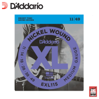 DAddario EXL115 Nickel Wound, Medium, 11-49 Electric Guitar