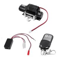 Metal Automatic Winch Wireless Remote Controller System for 1:10 RC Crawler Car Axial SCX10 90046 Trax TRX-4 Redcat