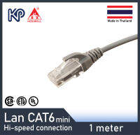 Hosiwell สายแลน CAT6 MINI สำเร็จรูป 1 ม. (สีเทา) สายอินเตอร์เน็ต สายแลนสำหรับ Computer, PC, Mac, Laptop, Notebook, Modem, Printer, Game, PS4, XBOX