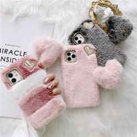 ☜✳❃ Plush Case for Samsung galaxy A20 A30 A50 A70 A21 A31 A51 A71 A11 A12 A02 A32 A42 A52 A72 5G Love Heart Pendant Furry Fur Cover