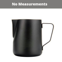 Milk Frothing Frother Pitcher - Non Stick Coating Latte Art Espresso Cappuccino -Food-grade 188 stainless steel (Black)