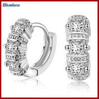 Bluelans®ระยิบชุบเงินผู้หญิงห่วง Huggie เครื่องประดับ Anting Giwang