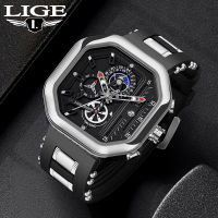 TOUCH Fashion Luxury QUARTZ Man watches Square Large Square dial silicone watches For Men Waterproof Casual Sport watches date Watch