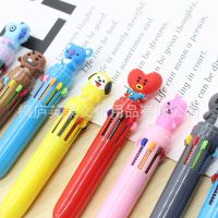 50ชิ้นปากกาการ์ตูนปากกาหลายสีอเนกประสงค์น่ารักสิบสีไส้ปากกาปากกาปากกาลูกลื่นกดปากกามาร์กเกอร์